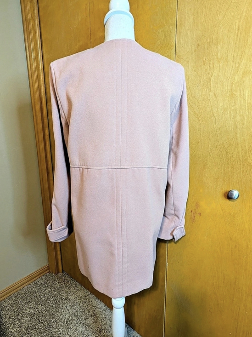 Esley Womens Chic Small Pink Pea Coat Size Small NWT - Picture 8 of 9